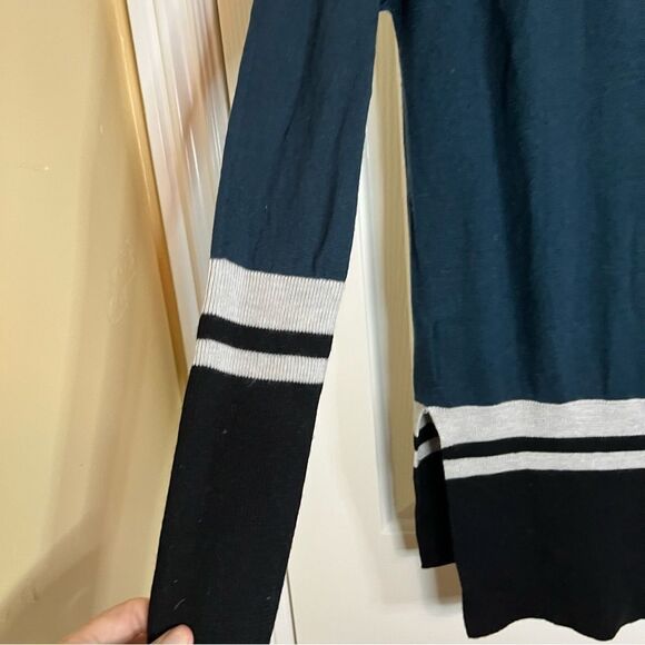 Sweaty Betty Jumper 100% Merino Wool Alpine Tunic Sweater Color Block Size Small - Picture 11 of 11